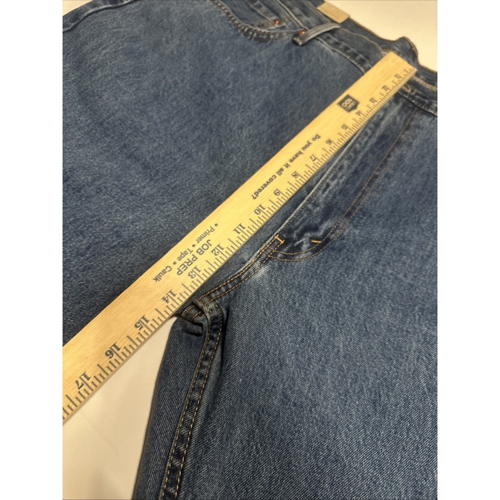 Levis Men's 505 Regular Fit Jeans, Big & Tall, Medium Stonewash, 46x32 - Picture 8 of 11